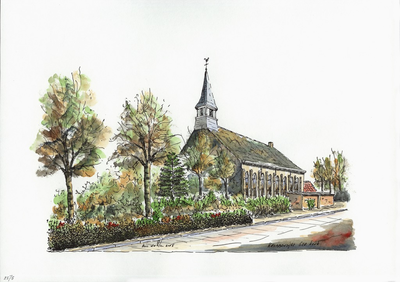 964-2575 De Gereformeerde kerk te Krabbendijke.
