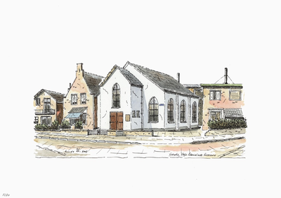 964-2580 De kerk van de Vrije Evangelische Gemeente te Yerseke.