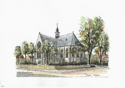964-2581 De Nederlandse Hervormde kerk te Yerseke.