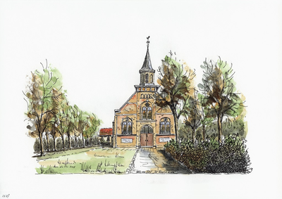 964-2587 De Waalse kerk te Sas van Gent.