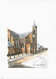 964-2589 Het gebouw van de Gereformeerde kerk Vrijgemaakt te Axel.