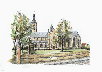 964-2604 De 'Sint Baafskerk' te Aardenburg.