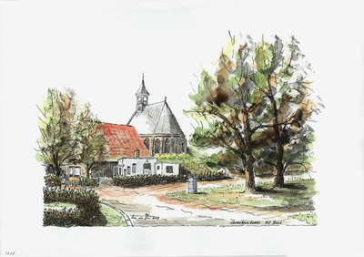 964-2628 Gezicht op Hoedekenskerke met de Nederlandse Hervormde kerk
