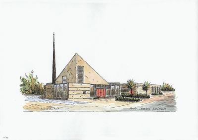 964-2632 De Petruskerk van de Gereformeerde gemeente te Kapelle.