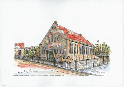 964-2633 De voormalige kerk van de Gereformeerde gemeente te Wemeldinge.