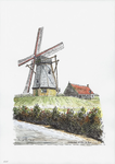 964-2658 Molen 'De Hoop' te Serooskerke (Walcheren).