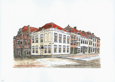 964-2705 Gezicht op de Nederstraat en de Punt te Middelburg.