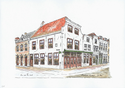 964-2708 Café 'De Mug' aan de Vlasmarkt te Middelburg