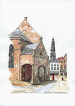 964-2722 De 'Gasthuiskerk' aan de Nieuwstraat te Middelburg.