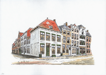 964-2733 Gezicht op de Brakstraat en de Rotterdamsekaai te Middelburg.