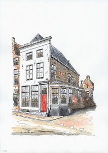 964-2736 Huis op de hoek van de Dam en de Schuitvlotstraat te Middelburg.