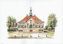 964-2739 Het voormalig gemeentehuis te Wolphaartsdijk.