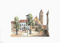 964-2835 De Protestantse kerk aan de Houtmarkt te Hulst.