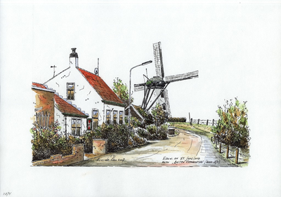 964-2874 De molen 'Buiten Verwachting' (anno 1874) te Nieuw- en Sint Joosland