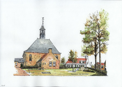 964-2908 De Nederlandse Hervomde kerk te Grijpskerke.