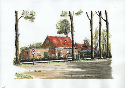 964-2917 Een huis (anno 1768) aan de Tolweg te Biggekerke.