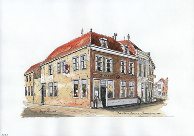 964-2925 Huis op de hoek Berreweg/Verrenieuwstraat te Zierikzee.