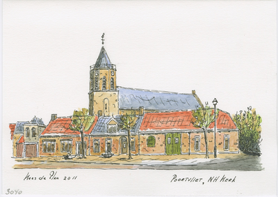 964-3040 Poortvliet, NH Kerk. De Nederlandse Hervormde kerk te Poortvliet