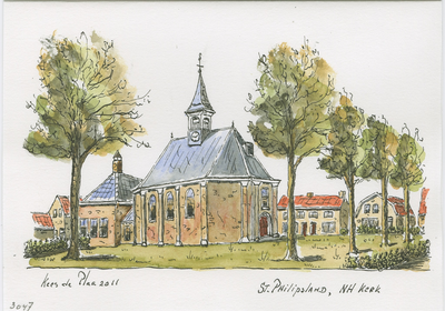 964-3047 St. Philipsland, NH Kerk. De Nederlandse Hervormde kerk te Sint Philipsland
