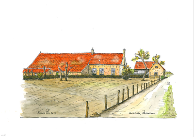964-3276 Aagtekerke, Prelaatweg. Boerderij aan de Prelaatweg te Aagtekerke