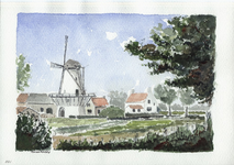 964-331 Gezicht op de molen van Koudekerke.