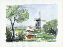 964-394 Gezicht op de molen van Aagtekerke.