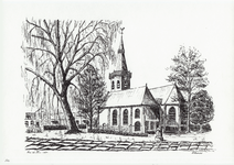 964-500 Gezicht op de Nederlandse Hervormde kerk te Groede