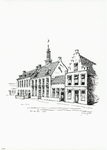 964-550 Gezicht op de Gouverneurstraat te IJzendijke met het voormalige gemeentehuis