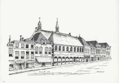 964-609 Het Havenpark en de Gasthuiskerk te Zierikzee.