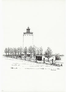 964-614 Gezicht op de watertoren te Oostburg.