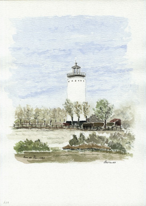 964-632 Gezicht op de watertoren van Oostburg.