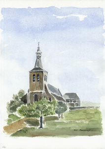964-661 Gezicht op de Nederlandse Hervormde kerk te Sint Maartensdijk.