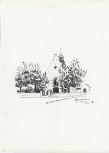 964-91 De Nederlandse Hervormde kerk te Vrouwenpolder.