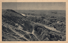 10087 Duinen, Rijwielpad. Walcheren. Gezicht in de duinen te Dishoek aan de landzijde met fietspad