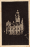 10279 Middelburg - Markt met Stadhuis. Een verlicht stadhuis op de Grote Markt te Middelburg ter gelegenheid van de ...