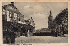 10458 Domburgscheweg - Oostkapelle. Gezicht op de Domburgseweg te Oostkapelle, met links het café Internationaal van ...
