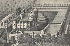 1115 Kasteel van Zandenburg bij Veere. Een afbeelding van het kasteel van Sandenburgh, naar een 18e eeuwse gravure naar ...