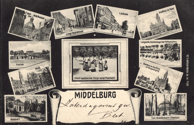 11239 Middelburg. Elf impressies van Middelburg: de Koepoort, het Abdijplein, het station, de Oostkerk, de Lange ...