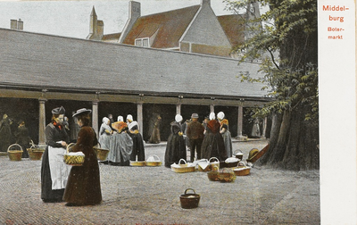 1629 Middelburg Botermarkt. Gezicht op de Botermarkt te Middelburg