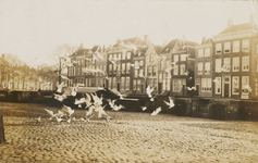 1703 Vogels bij de kademuur aan de Dam te Middelburg, met gezicht op de Dam Zuidzijde