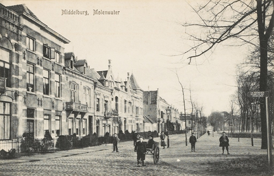 1731 Middelburg, Molenwater. Gezicht op het Molenwater te Middelburg in de richting van de Koepoort