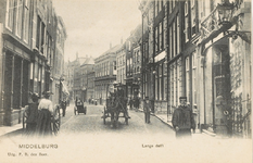 1847 Middelburg Lange delft. Gezicht op de Lange Delft te Middelburg met rechts hotel Verseput