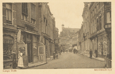 1867 Lange Delft Middelburg. Gezicht op de Lange Delft te Middelburg met de eerstvolgende straat links de Oude ...
