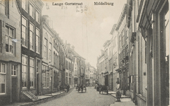 1907 Lange Gortstraat Middelburg. Gezicht op de Lange Gortstraat te Middelburg in de richting van de Korte Gortstraat.