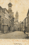 2045 Lange Noordstraat. Middelburg. Gezicht in de Lange Noordstraat te Middelburg met links de R.K. kerk en op de ...