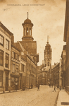 2058 Middelburg, Lange Noordstraat. Gezicht in de Lange Noordstraat te Middelburg met links de R.K. kerk en op de ...