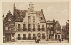 2801 Middelburg. Balans. Sociëteit St. Joris, gebouwd 1582. Gezicht op de Balans te Middelburg met de Sint Jorisdoelen ...