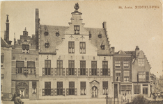 2806 St. Joris. Middelburg. Gezicht op de Balans te Middelburg met de Sint Jorisdoelen, aangrenzende panden en op de ...