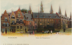 2857 Middelburg Balans met Abdijgebouwen. Gezicht op de Balans te Middelburg met een deel van de Abdij