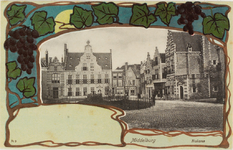 2893 Middelburg Balans. Gezicht op de Balans te Middelburg met het plantsoen, fontein, de Sint Jorisdoelen en een deel ...